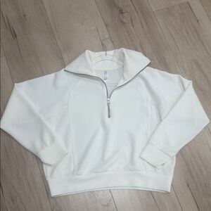 SPANX IVORY  Half-Zip Pullover